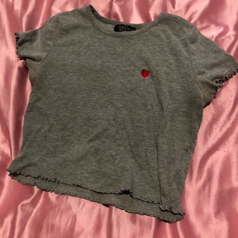 Grey Crop Top